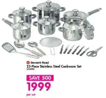 Makro Bennet Read Stainless Steel Cookware Set 23-piece offer