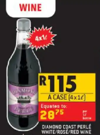 Shoprite Liquor Diamond Coast Perlé White/Rose/Red Wine offer