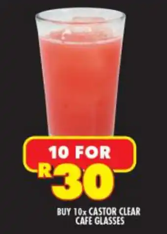 Castor Clear Cafe Glasses 10pcs