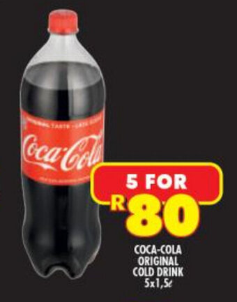 Shoprite Liquor Coca-Cola Original Cold Drink 5x1,5L offer