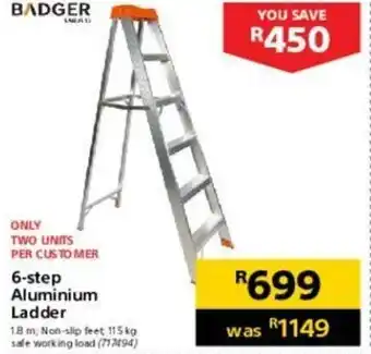 Makro Badger 6-Step Aluminium Ladder offer
