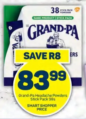 Pick n Pay Hypermarket Grand-Pa Headache Powders Stick Pack 38s offer