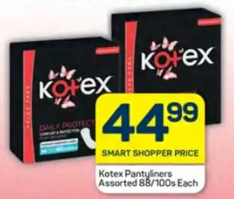 Pick n Pay Hypermarket Kotex Pantyliners Assorted 88/100s Each offer