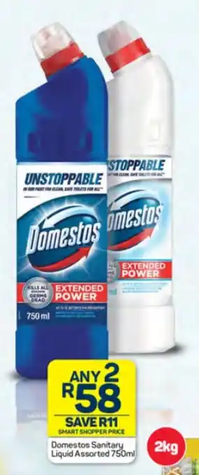 Pick n Pay Hypermarket Domestos Sanitary Liquid Assorted 750ml offer