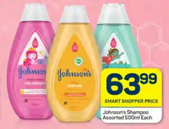Pick n Pay Hypermarket Johnson's Shampoo Assorted 500ml Each offer