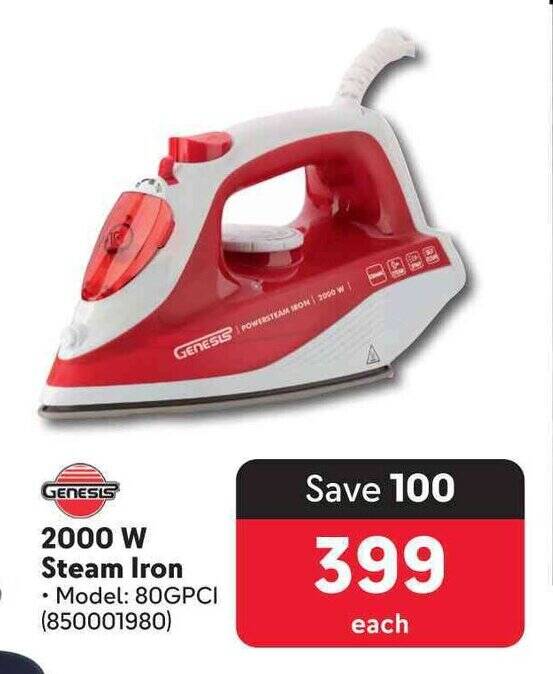 GENESIS 2000W Steam Iron offer at Makro