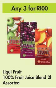 Game Liqui Fruit 100% Fruit Juice Blend Assorted-For Any 3 x 2Ltr offer