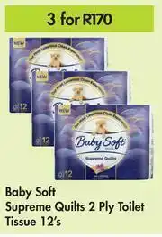 Game Baby Soft Supreme Quilts 2 Ply Toilet Tissue 12's Pack-For 3 offer