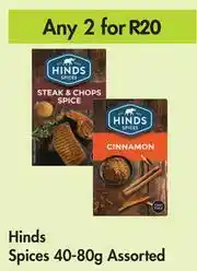 Game Hinds Spices Assorted-For Any 2 x 40/80g offer