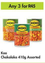 Game Koo Chakalaka Assorted-For Any 3 x 410g offer