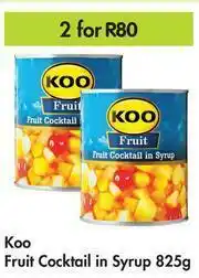 Game Koo Fruit Cocktail In Syrup-For 2 x 825g offer