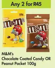 Game M&M's Chocolate Coated candy Or Peanut Butter-For Any 2 x 100g offer