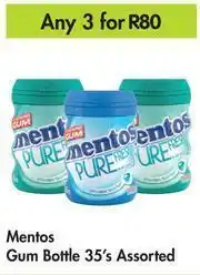 Game Mentos Gum Bottle Assorted-For Any 3 x 35's offer