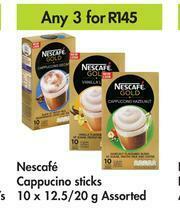 Game Nescafe Cappuccino Sticks Assorted-For Any 3 x 10 x 12.5/20g offer