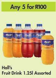 Game Hall's Fruit Drink Assorted-For Any 5 x 1.25Ltr offer