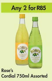 Game Rose's Cordial Assorted-For Any 2 x 750ml offer