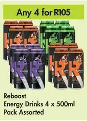 Game Reboost Energy Drinks 4x500ml Pack Assorted-For Any 4 offer