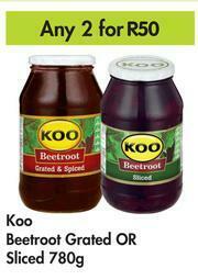 Game Koo Beetroot Grated Or Sliced-For Any 2 x 780g offer
