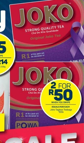 Pick n Pay Joko Tagless Teabags 100s offer