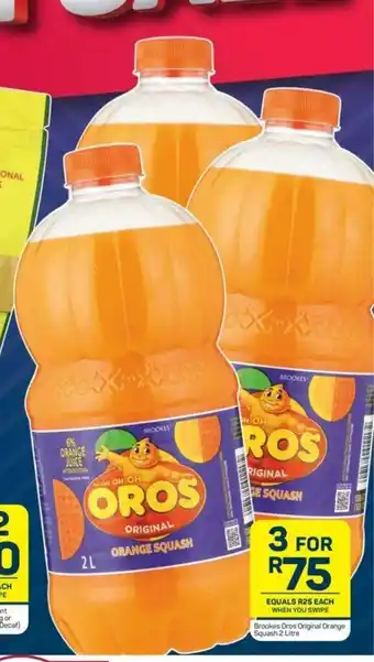 Pick n Pay Brookes Oros Original Oranges Squash 2 L:itre offer