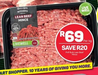 Pick n Pay PnP Bulk Lean Beef Mince per kg offer