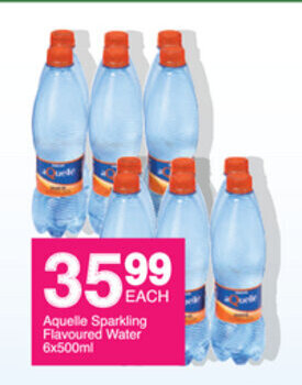 Save Aquelle Sparkling Flavoured Water 6x500ml offer