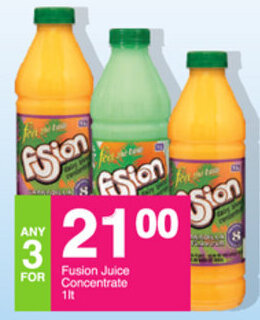 Save Fusion Juice Concentrate 1lt offer