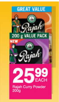 Save Rajah Curry Powder 200g offer
