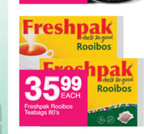 Save Freshpak Rooibos Teabags 80's offer