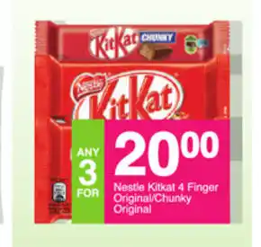 Save Nestle Kitkat 4 Finger Original / Chunky Original offer