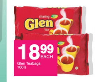 Save Glen Teabags 100's offer