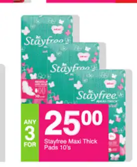 Stayfree Maxi Thick Pads 10's