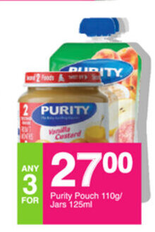 Purity Pouch 110g / Jars 125ml
