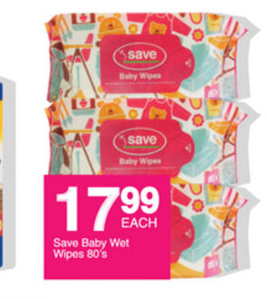 Save Save Baby Wet Wipes 80's offer