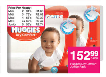 Save Huggies Dry Comfort Jumbo Pack offer