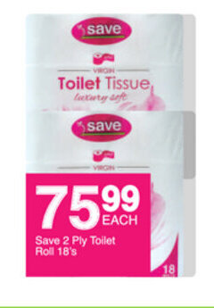 Save Save 2 Ply Toilet Roll 18's offer