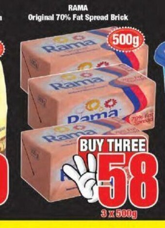 Boxer Rama Original 70% Fat Spread Brick 3 x 500g offer