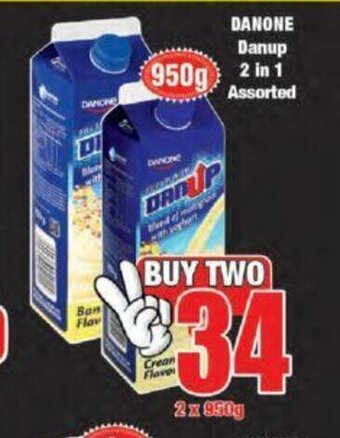 Boxer Danone Danup 2 in 1 Assorted 2 x 950g offer