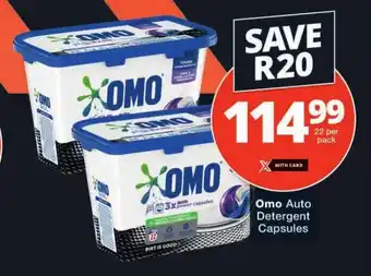 Checkers Omo Auto Detergent Capsules offer