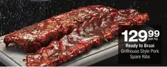 Checkers Ready to Braai Grillhouse Style Pork Spare Ribs offer