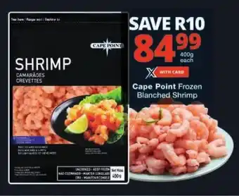 Checkers Cape Point Frozen Blanched Shrimp offer