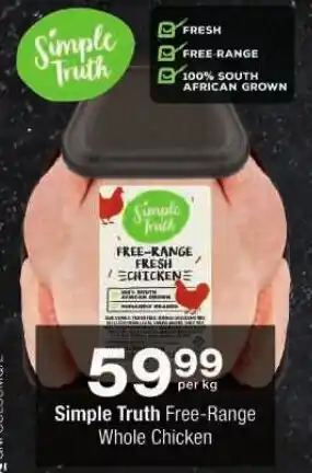 Checkers Simple Truth Free-Range Whole Chicken offer