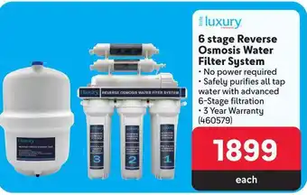Makro Luxury 6 stage Reverse Osmosis Water Filter System offer