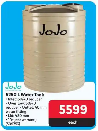 Makro 5250L Water Tank offer