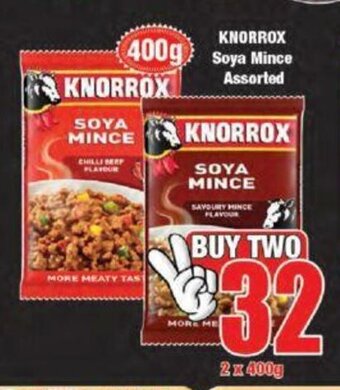 Boxer Knorrox Soya Mince Assorted 2x400g offer