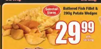 Boxer Battered Fish Fillet & 200g Potato Wedges offer
