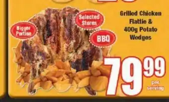 Boxer Grilled Chicken Flattie & 400g Potato Wedges offer