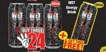 Boxer Wet Energy Drink 3x500ml offer