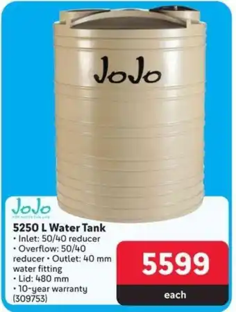 Makro 5250L Water Tank offer