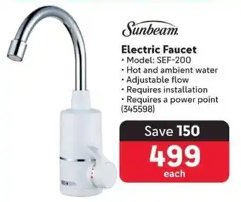 Makro Sunbeam Electric Faucet offer